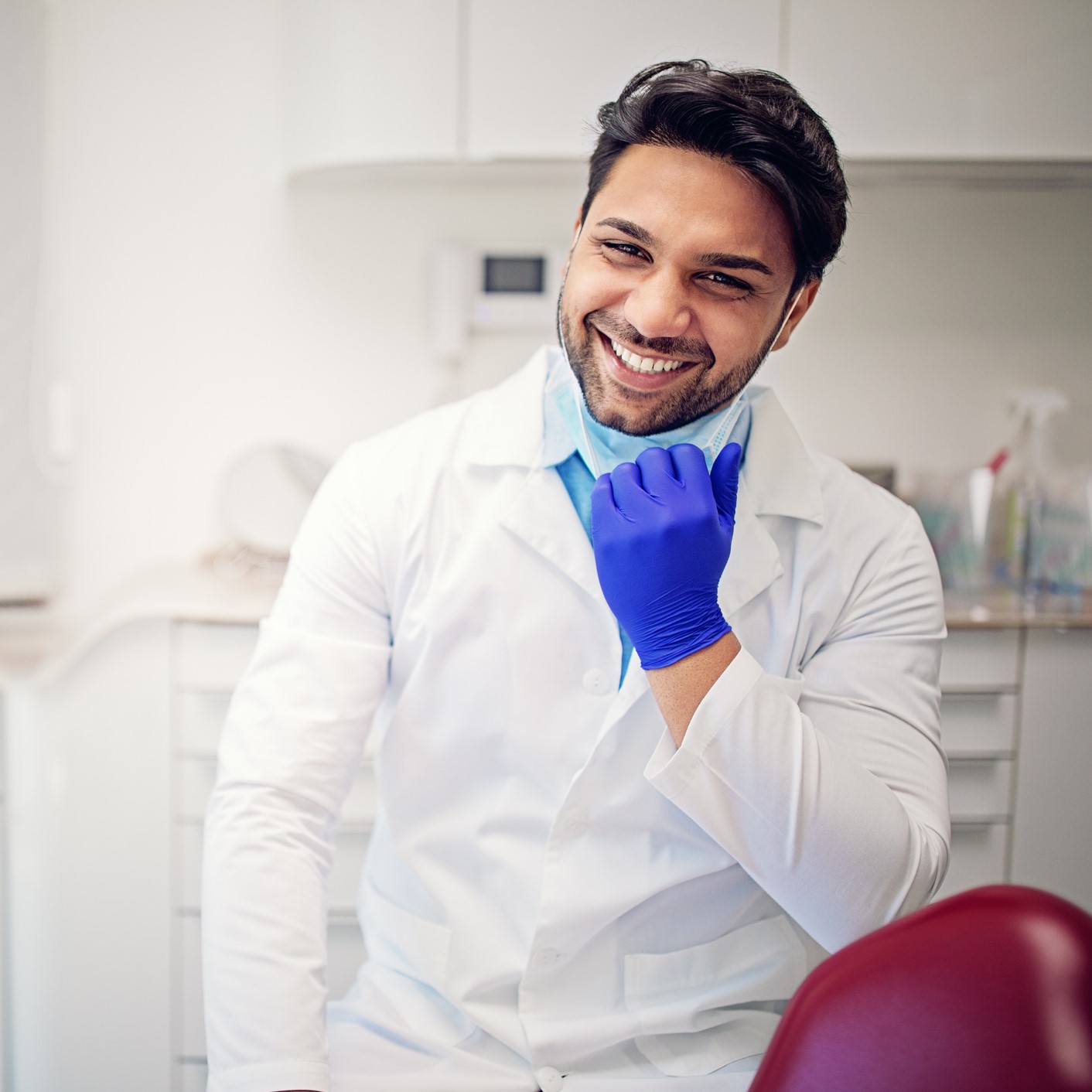 Portrait of dentist in his dentist office